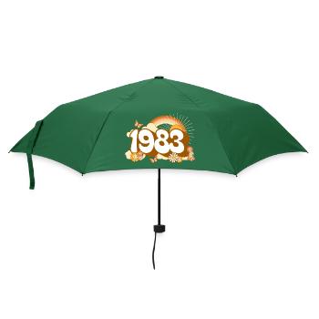 Retro 1983 Fête Anniversaire Femme 40 Ans - Parapluie standard - vert bouteille - Devant