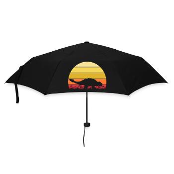 Archaeologist Dino Ankylosaurus Dinosaur - Umbrella (small) - black - Front