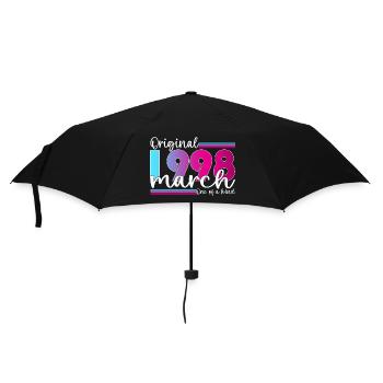 25. Geburtstag Frau Original März Jahrgang 1998 - Regenschirm (klein) - Schwarz - Vorne