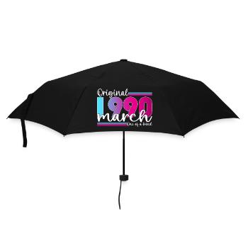 33. Geburtstag Frau Original März Jahrgang 1990 - Regenschirm (klein) - Schwarz - Vorne