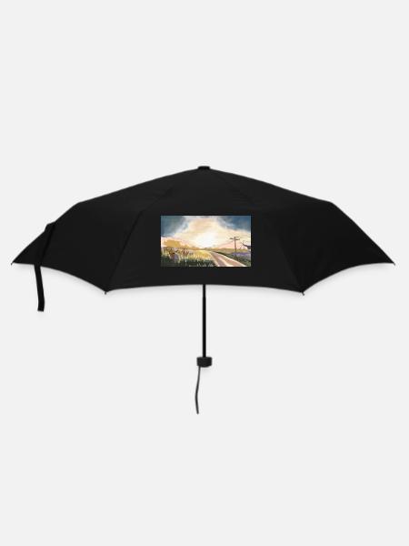 a country road - Umbrella (small) - black