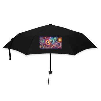 psyverse3000 - Regenschirm (klein) - Schwarz - Vorne