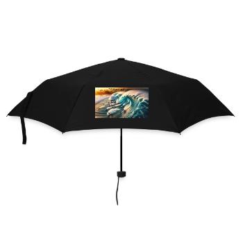 Surfeurs de pipelining - Parapluie standard - noir - Devant
