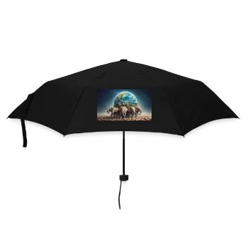 Carry the world - Umbrella (small) - black - Front