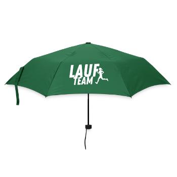 Lauf Team Damen Frauen Laufen Jogging muddy shirt - Regenschirm (klein) - Flaschengrün - Vorne