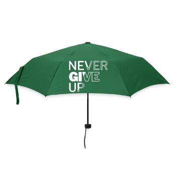 Never give up - Umbrella (small) - bottlegreen - Front