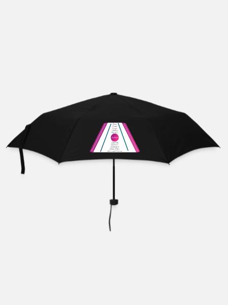 Hackbrett lila pink petrol gruen2 - Regenschirm (klein) - Schwarz