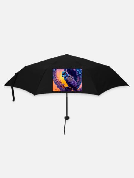 Hibou - Parapluie standard - noir