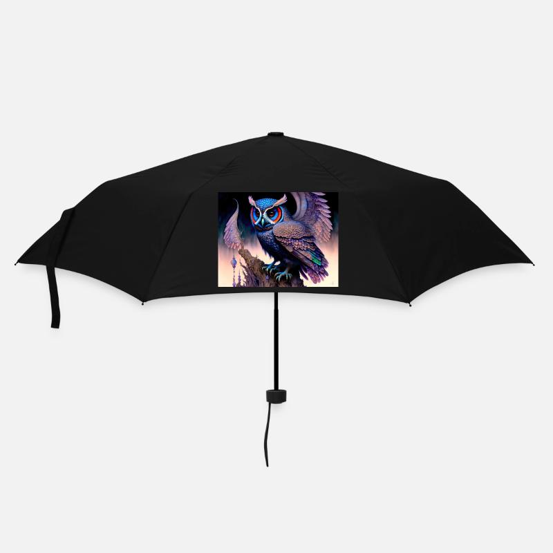 Owl - Umbrella (small) - black