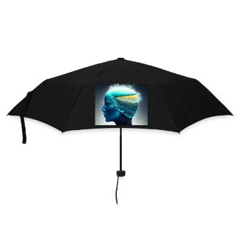 Tête de glace - Parapluie standard - noir - Devant