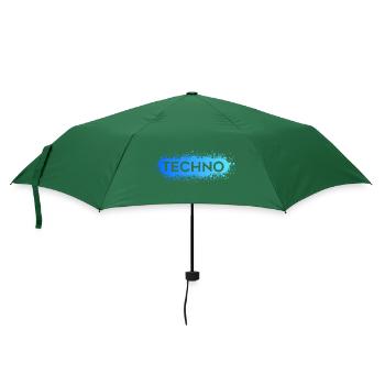 Techno Techno Blue Splat - Regenschirm (klein) - Flaschengrün - Vorne