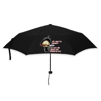 Reaper Dumm Sensenmann Schnitter Sense Tod Sprüche - Regenschirm (klein) - Schwarz - Vorne