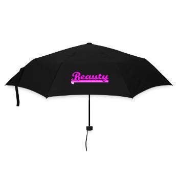 Beauty - lettering pink - Umbrella (small) - black - Front