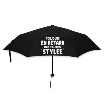 Retard Râleuse Cadeau Rigolo Femme - Parapluie standard - noir - Devant