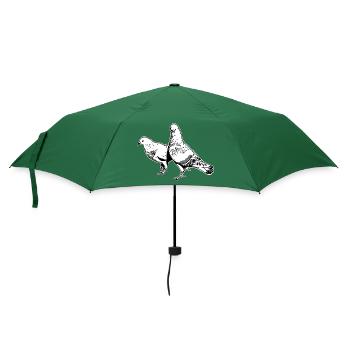 Motif pigeon - Parapluie standard - vert bouteille - Devant