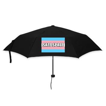 Trans Pride SAFE SPACE - Umbrella (small) - black - Front
