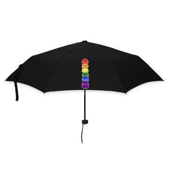 LGBT+ Flagge Schaf Design für LGBT+ Menschen - Regenschirm (klein) - Schwarz - Vorne