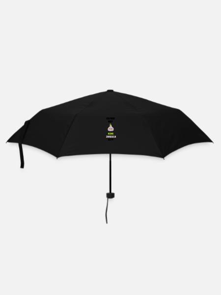 Ich mag keine Zwiebeln - Regenschirm (klein) - Schwarz