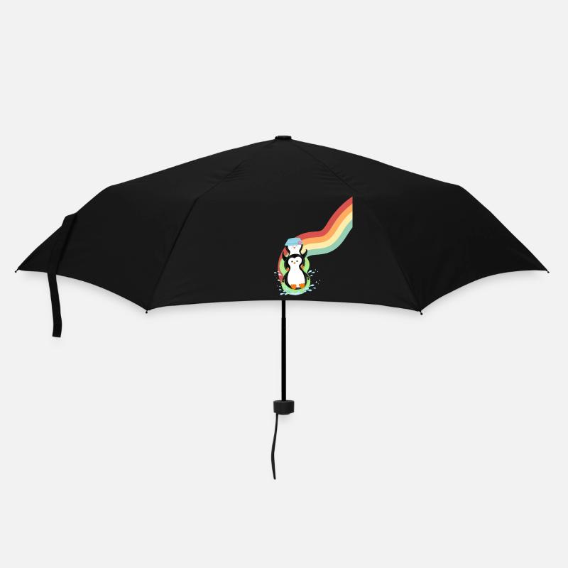 Toboggan des pingouins - Parapluie standard - noir