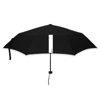 NOIA17 Streetwear mit weissem Balken - Regenschirm (klein) - Schwarz - Vorne