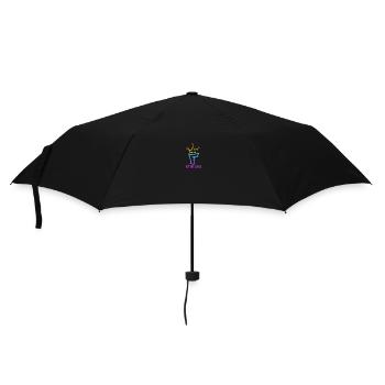 Floriankiller007 Unterschrift - Regenschirm (klein) - Schwarz - Vorne