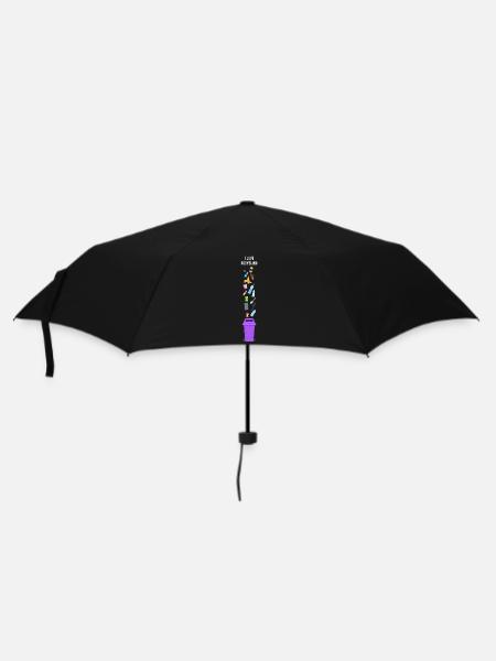 i love Recycling - Regenschirm (klein) - Schwarz