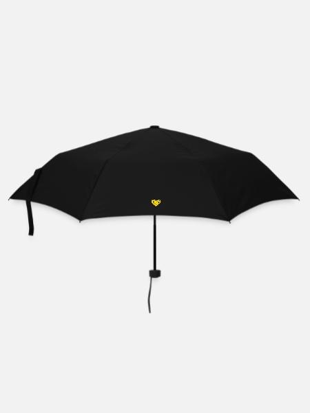 Cheese Heart - Cheese Heart - Chest Logo - Umbrella (small) - black
