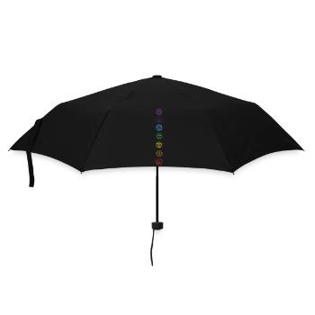 7 chakras - Umbrella (small) - black - Front