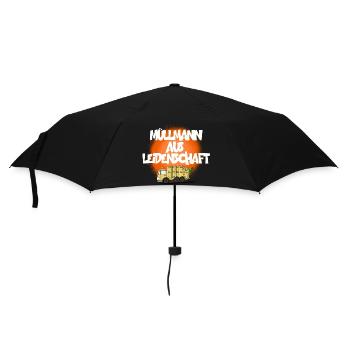 MÜLLMANN AUS LEIDENSCHAFT - Regenschirm (klein) - Schwarz - Vorne