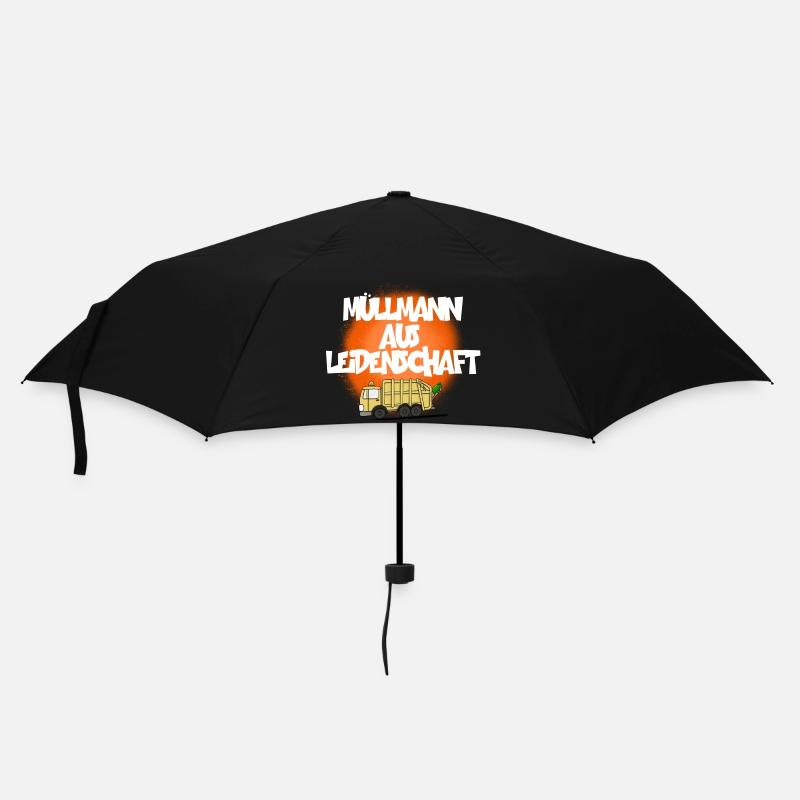 MÜLLMANN AUS LEIDENSCHAFT - Regenschirm (klein) - Schwarz
