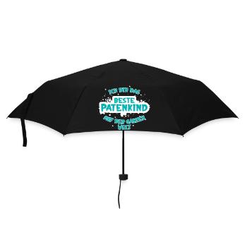 Das beste Patenkind der ganzen Welt (hell) - Regenschirm (klein) - Schwarz - Vorne