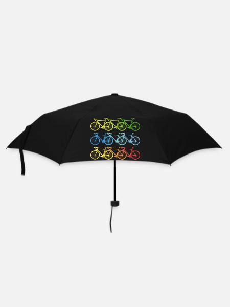 Fahrrad bunte Fahrräder coole Kunst geschenk - Regenschirm (klein) - Schwarz