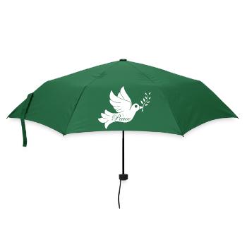 White Bird of Peace - Umbrella (small) - bottlegreen - Front