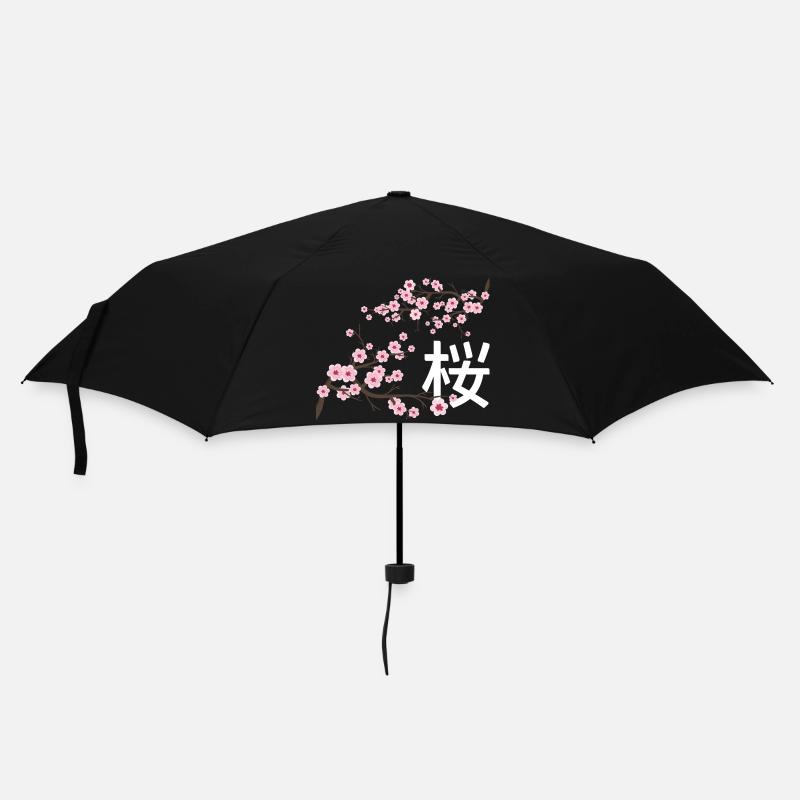 Sakura Japanische Kirschblüten - Regenschirm (klein) - Schwarz