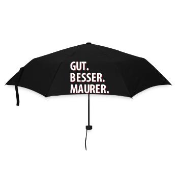 Gut Besser Maurer - Regenschirm (klein) - Schwarz - Vorne
