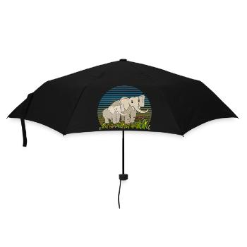Éléphants - Parapluie standard - noir - Devant
