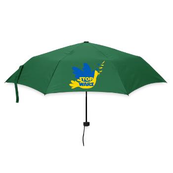 STOPPT KRIEGE - Regenschirm (klein) - Flaschengrün - Vorne