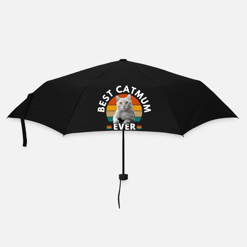 BEST CAT MUM EVER - Umbrella (small) - black