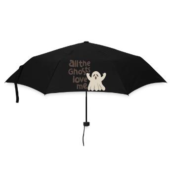 Halloween Alle Geister lieben mich Gespenst Süß - Regenschirm (klein) - Schwarz - Vorne