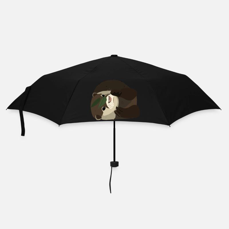 Otter - Regenschirm (klein) - Schwarz