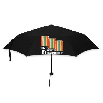 Easily Distracted By Trading Cards Funny TCG Card - Umbrella (small) - black - Front