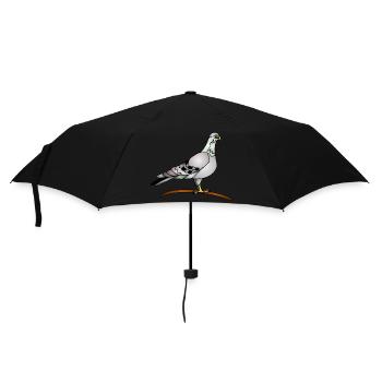 Vogel - Regenschirm (klein) - Schwarz - Vorne