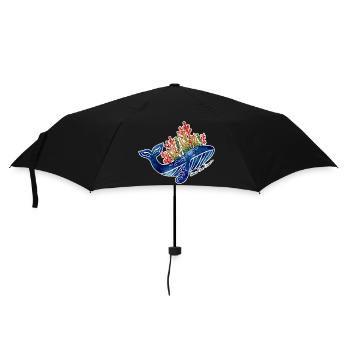 Illustration de baleine avec du corail | Protéger la mer - Parapluie standard - noir - Devant