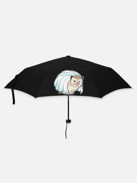 Igel Braut Schleier Hochzeit - Regenschirm (klein) - Schwarz