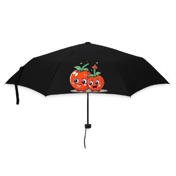 Bak and bik kawaii tomatoes - Umbrella (small) - black - Front