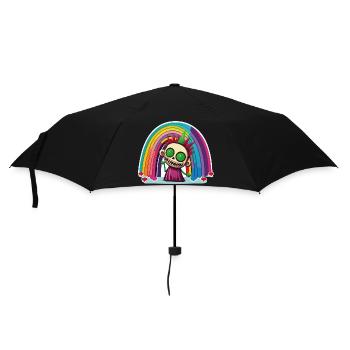 Pride Zombie 02 - Regenschirm (klein) - Schwarz - Vorne