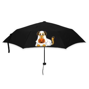 Dog Halloween Pumpkin - Umbrella (small) - black - Front