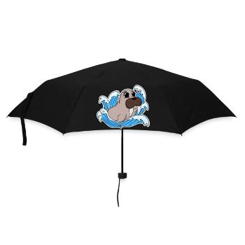 Sceau de morse - Parapluie standard - noir - Devant