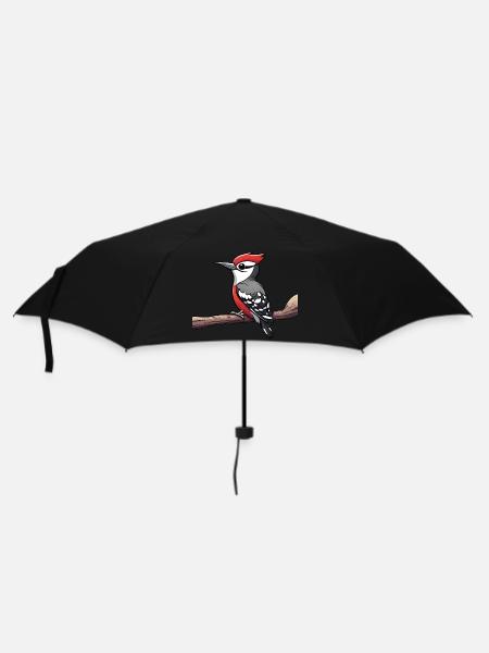 Specht - Regenschirm (klein) - Schwarz