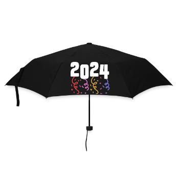 Neujahr Feuerwerk Silvester 2024 - Regenschirm (klein) - Schwarz - Vorne